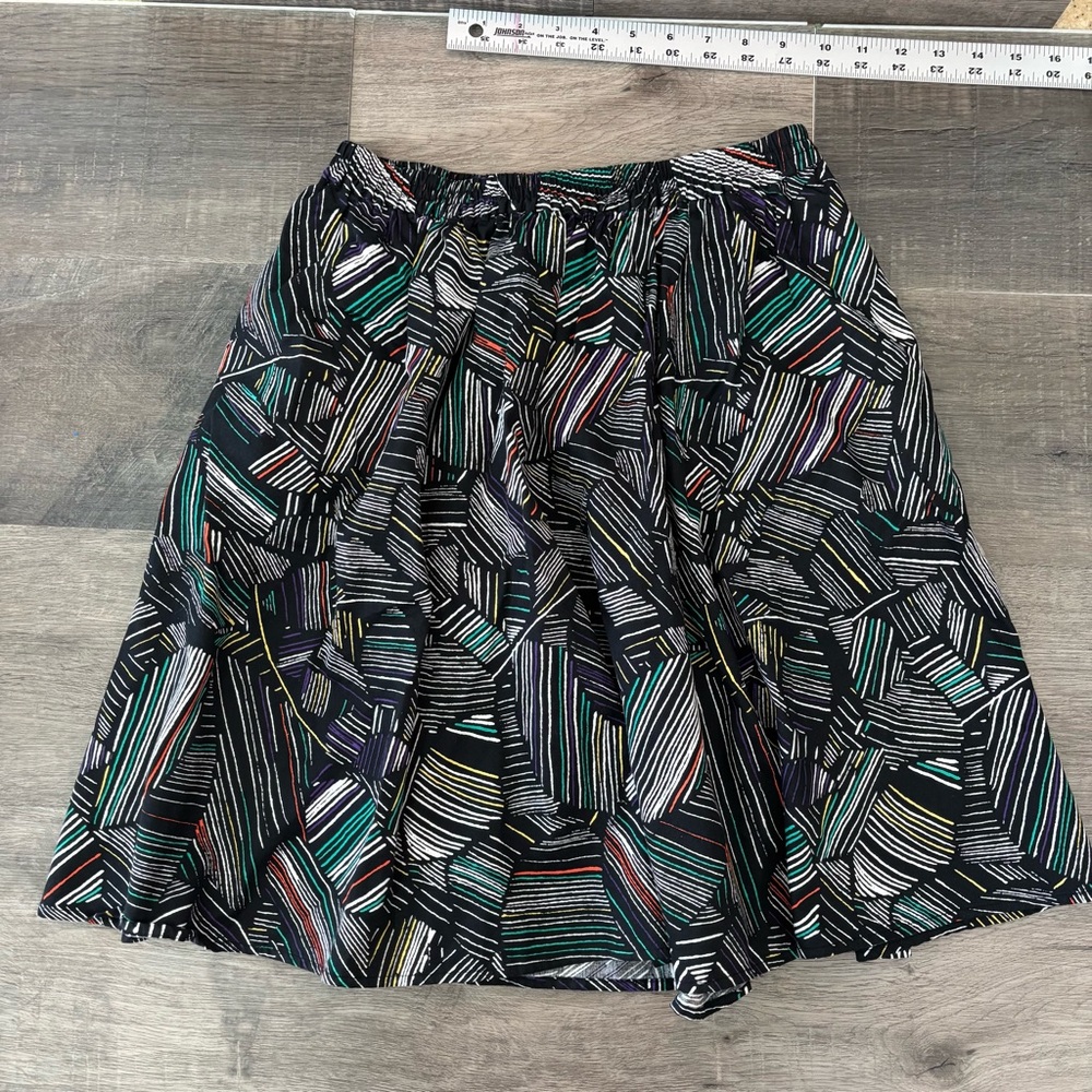 Duro Olowu Abstract Geometric Midi Skirt - XS - Bold Multicolor Print, EUC